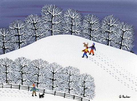 Framed Snow Treck Print