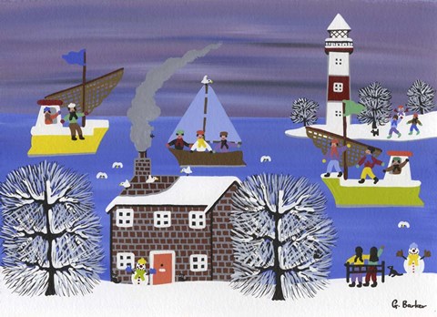 Framed By the Shore Print