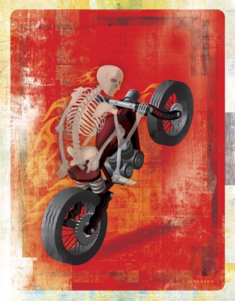 Framed Biker 2 Print