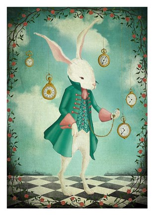 Framed White Rabbit Print