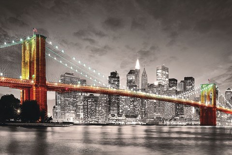 Framed New York Brooklyn Bridge Print