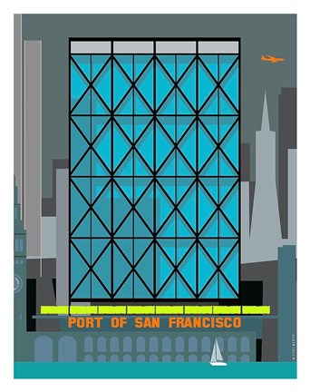 Framed Port of San Francisco Print