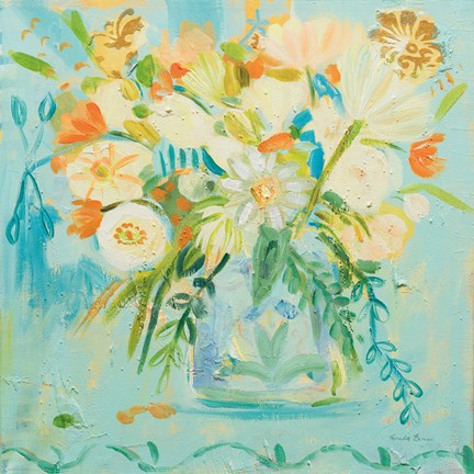 Framed Misty Blue Print