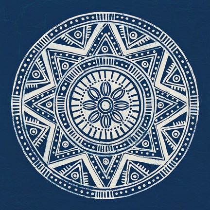 Framed Seville I Dark Blue FB Print