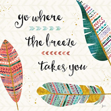 Framed Light as a Feather III Print