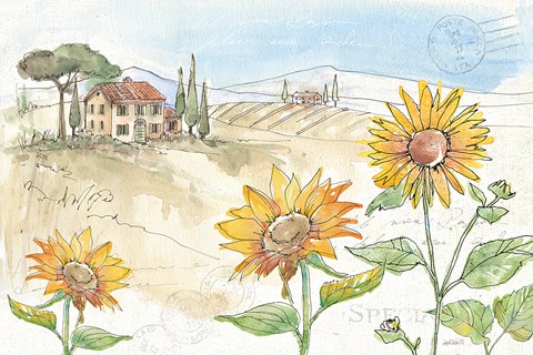 Framed Tuscan Elegance IV Print