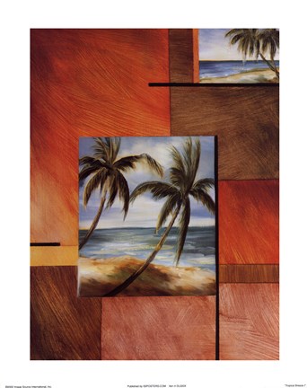 Framed Tropical Breeze I Print