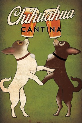 Framed Double Chihuahua Print