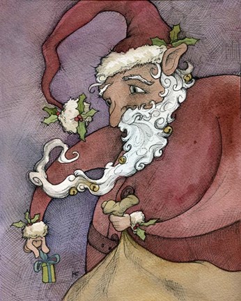 Framed Santa II Print