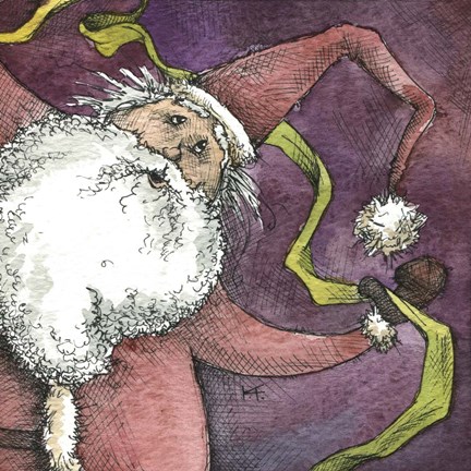 Framed Santa V Print