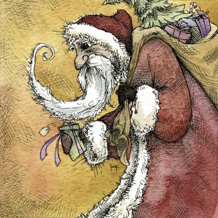 Framed Santa VI Print