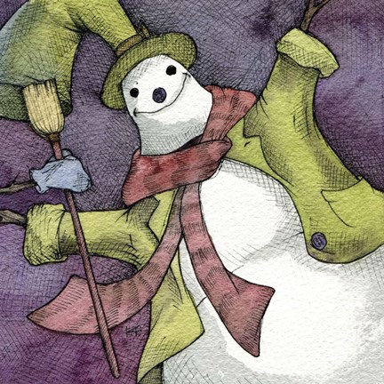 Framed Snowman II Print