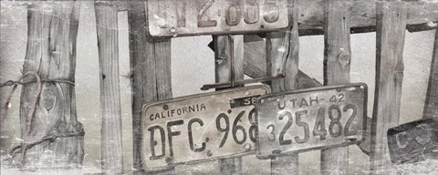 Framed License Plates Print