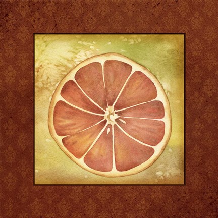 Framed Slice Orange Print