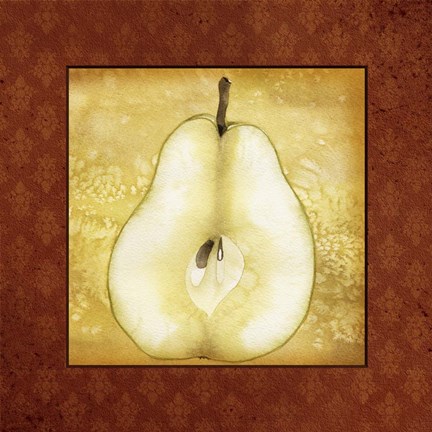 Framed Slice Pear Print