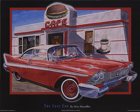 Framed Cafe Car Print