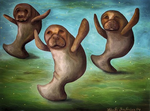 Framed Dance Of The Manatees Print