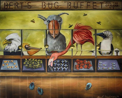 Framed Iberts Bug Buffet Print