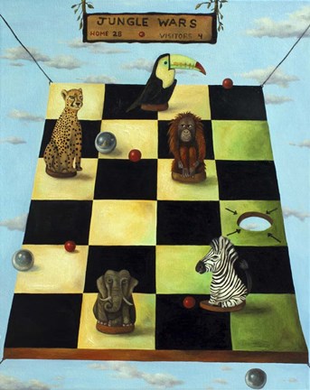 Framed Jungle Wars Print