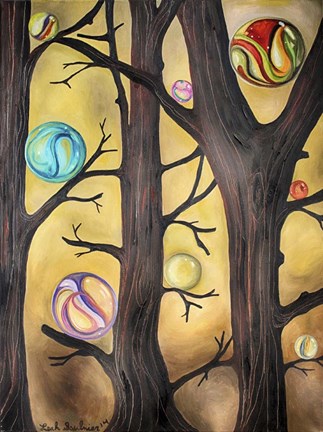 Framed Marble Forest 1 Print