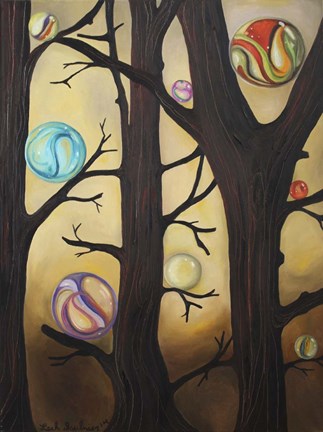 Framed Marble Forest 1 Print