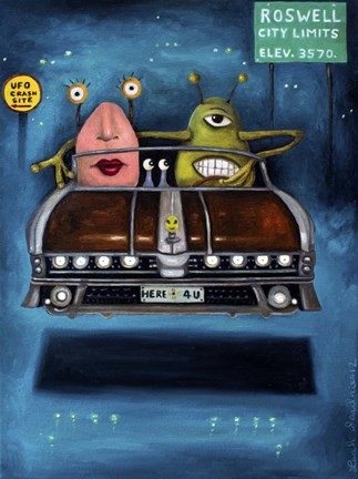 Framed Welcome To Roswell Print