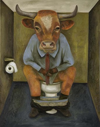 Framed Bull Shitter Print