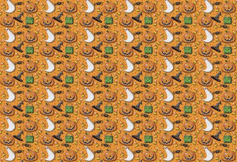 Framed Pumpkin Pattern Print