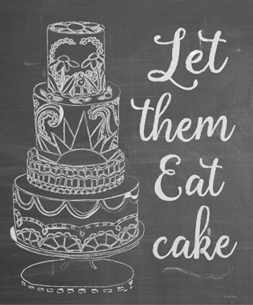 Framed Let Them Eat Cake Chalk Print