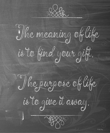 Framed Meaning Of Life Chalk Print