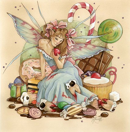 Framed Sweet Tooth Or Bad Tooth Fairy Print