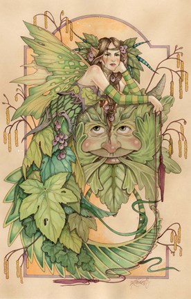 Framed Maiden Spring And Jack In The Green Print