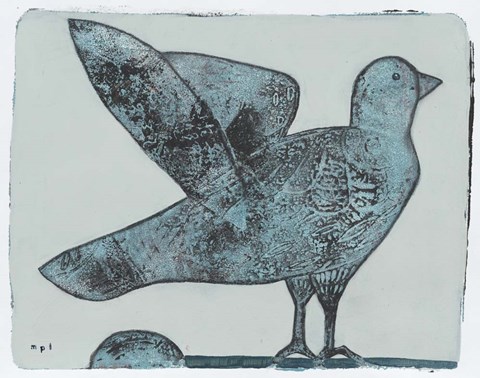 Framed Stoned Pigeon 13 Print