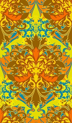 Framed Orange &amp; Yellow (Pattern) Print