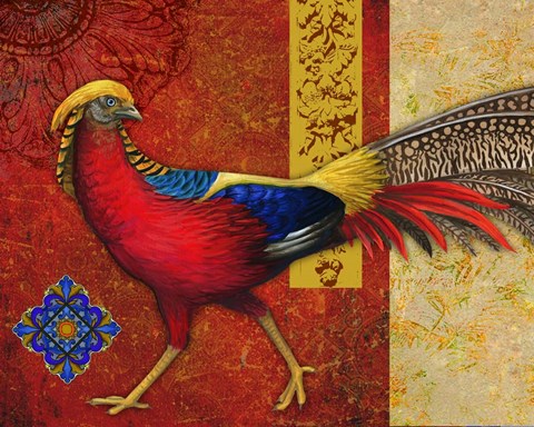 Framed Golden Pheasant Print