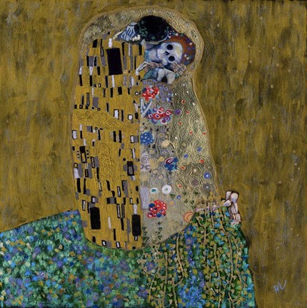 Framed Kiss (Skelly Lovers) Print