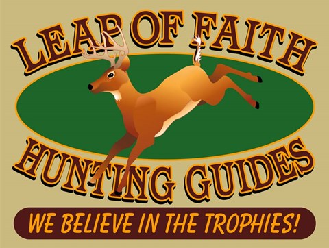 Framed Leap Of Faith Hunting Print