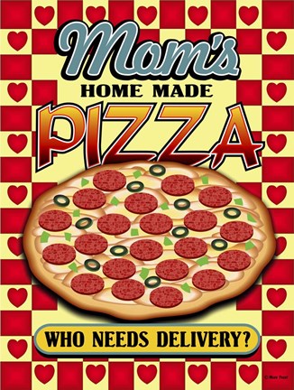 Framed Mom&#39;s Pizza Print