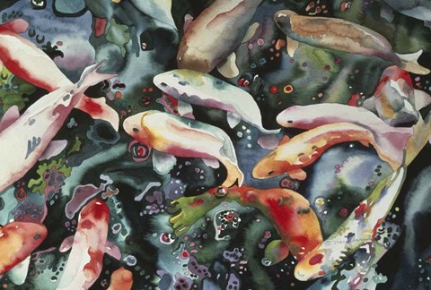 Framed Dancing Fish Print