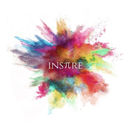 Framed Inspire Powder Explosion Rainbow Print