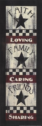 Framed Faith-Family-Friends Print