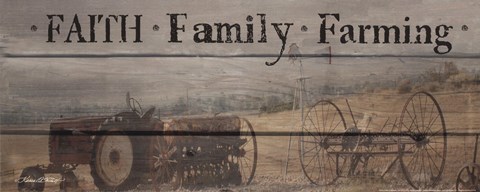 Framed Faith, Family, Farming Print
