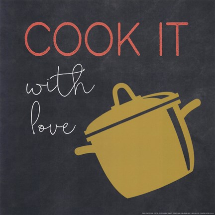 Framed Cook It With Love Print