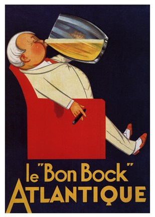 Framed Bon Bock Atlantique Print