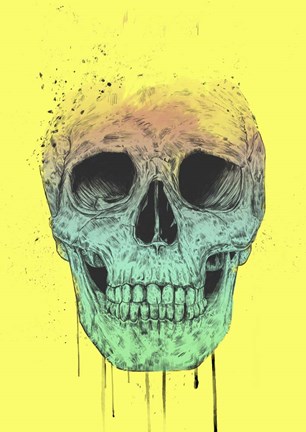 Framed Pop Art Skull Print