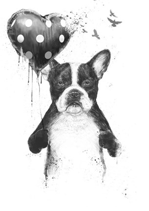 Framed My Heart Goes Boom Print