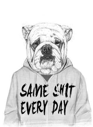 Framed Same Shit Every Day Print