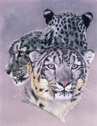 Framed Tapestry In Grey Print