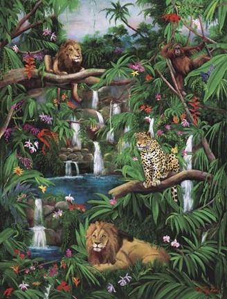 Framed Freedom In The Jungle Print
