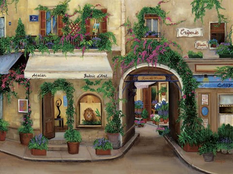 Framed Rue De Fleurs Print